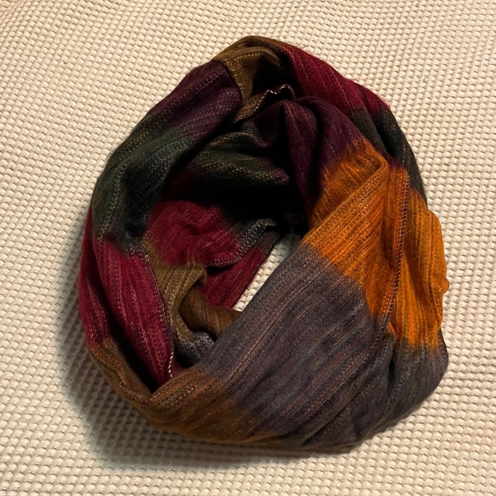 Multicolor Knit Infinity Scarf